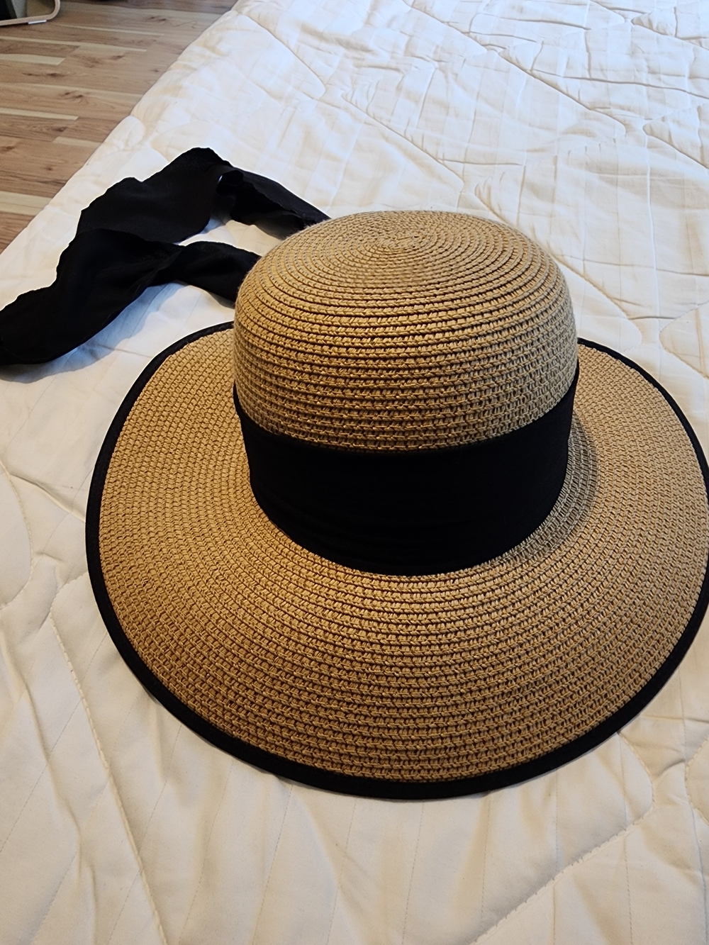 Magid Tan Straw Sun Hat with Black Band